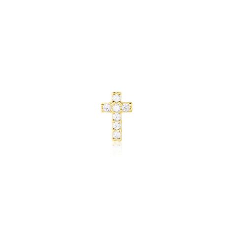Piercing D'oreille Chrysanthe Or Jaune Oxyde De Zirconium - Bijoux Femme | Histoire d’Or