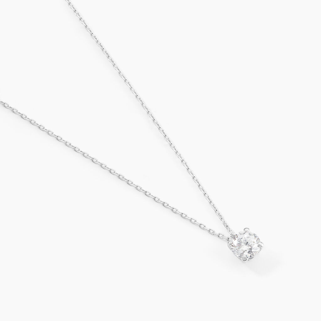 Collier Nazha Or Blanc Oxyde De Zirconium - Colliers Femme | Histoire d’Or