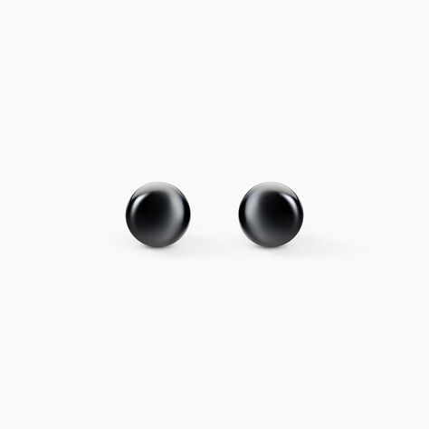 Boucles D'oreilles Puces Orbe Argent Blanc Céramique - Boucles d'oreilles fantaisie Femme | Histoire d’Or