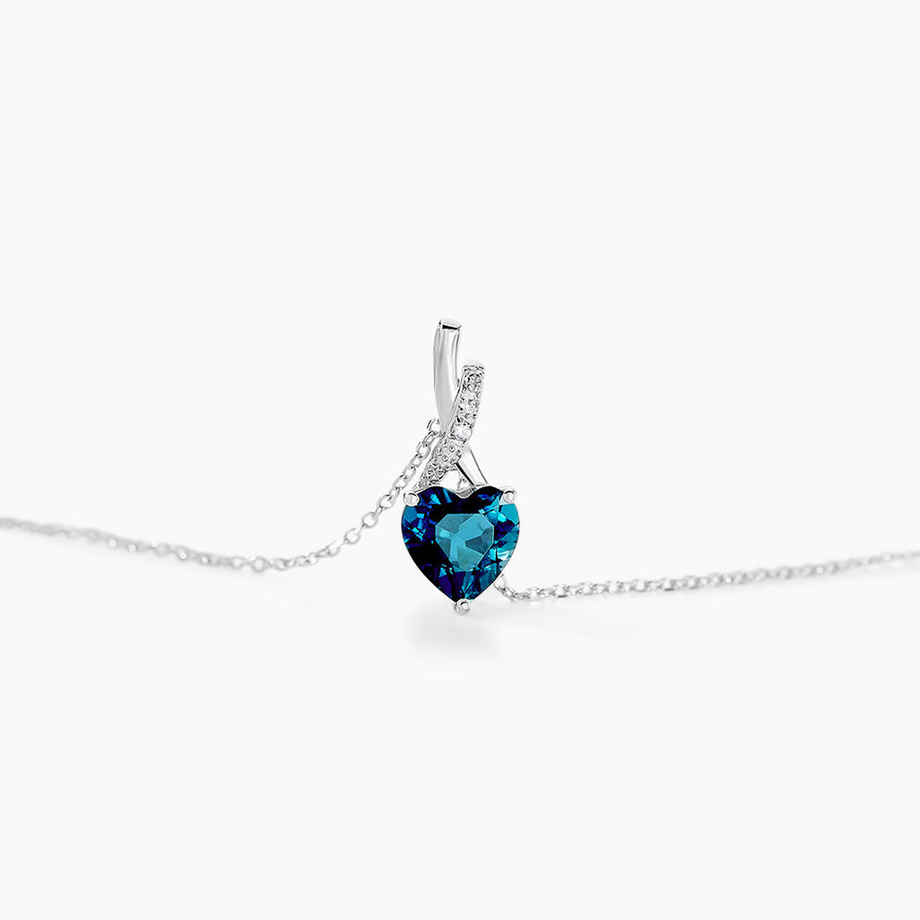 Collier Clothilde Or Blanc Topaze Et Oxyde De Zirconium - Colliers Femme | Histoire d’Or