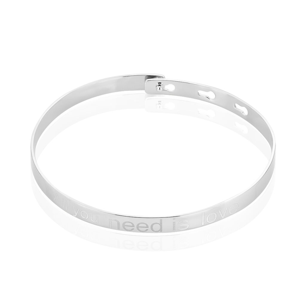 Bracelet Jonc Gravita Argent Blanc - Bracelets fantaisie Femme | Histoire d’Or