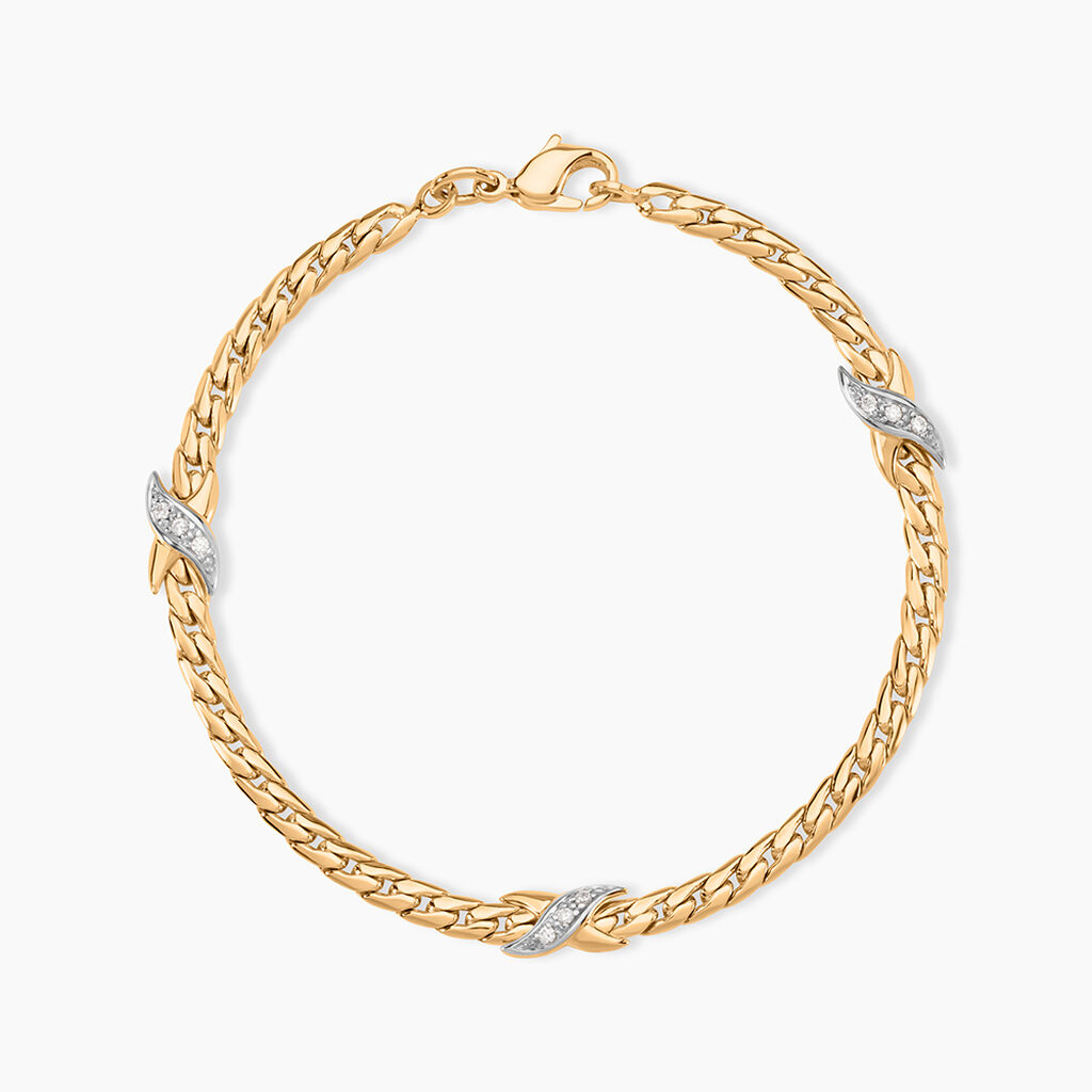Bracelet Lamyae Plaqu&eacute; Or Jaune Oxyde De Zirconium - Bracelets Femme | Histoire d&rsquo;Or