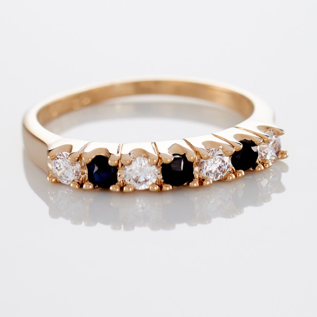 Bague Isee Plaqu&eacute; Or Oxydes De Zirconium - Bagues avec pierre Femme | Histoire d&rsquo;Or