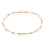 Bracelet Cameo Maille Alternee 1/3 Or Rose - Bracelets cha&icirc;ne Femme | Histoire d&rsquo;Or