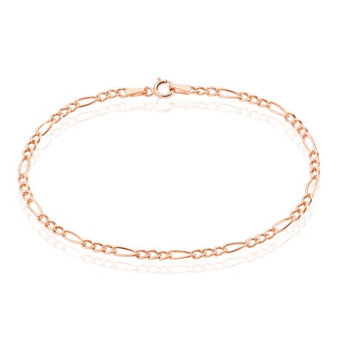 Bracelet Cameo Maille Alternee 1/3 Or Rose - Bracelets cha&icirc;ne Femme | Histoire d&rsquo;Or