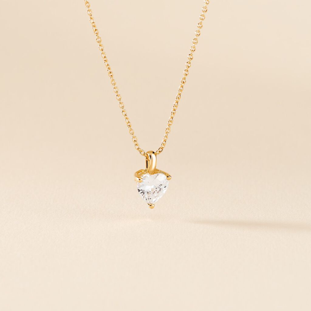 Collier Plaqu&eacute; Or Caner Oxydes De Zirconium - Colliers fantaisie Femme | Histoire d&rsquo;Or