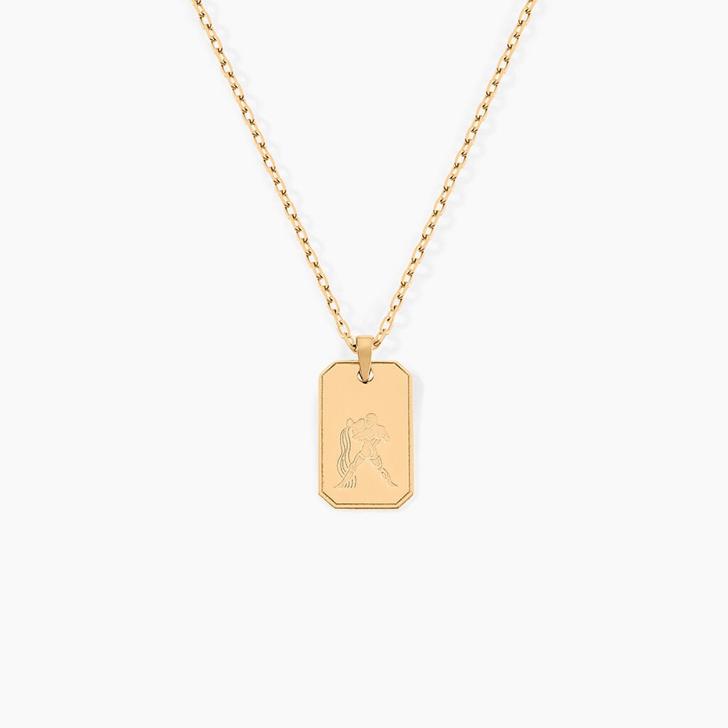 Collier Plaqu&eacute; Or Quintien - Colliers Zodiaque Homme | Histoire d&rsquo;Or