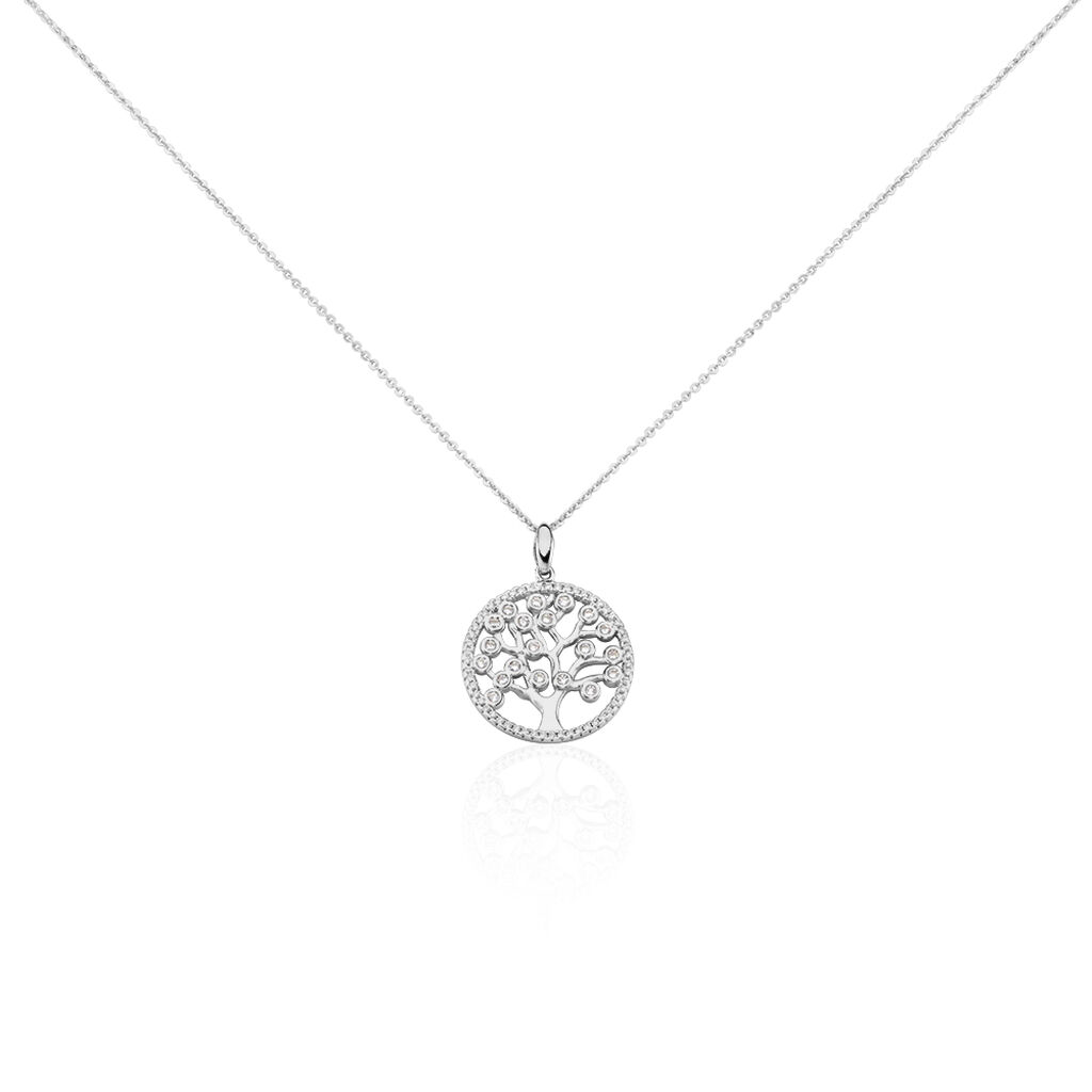 Collier Chimere Argent Blanc Oxyde De Zirconium - Colliers fantaisie Femme | Histoire d’Or