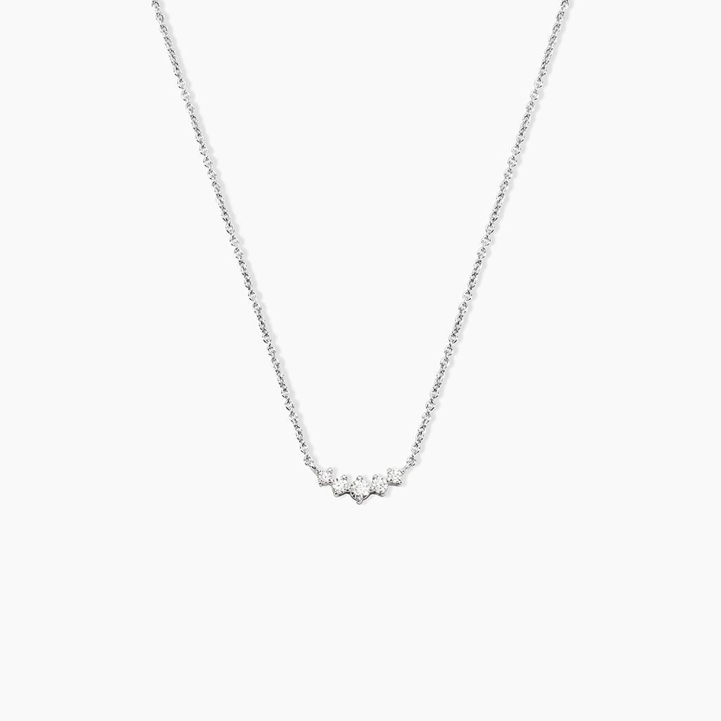 Collier Elinore Argent Blanc Oxyde De Zirconium - Colliers fantaisie Femme | Histoire d&rsquo;Or