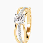 Bague Or Jaune Rodrigo Oxyde De Zirconium - Bagues solitaires Femme | Histoire d&rsquo;Or