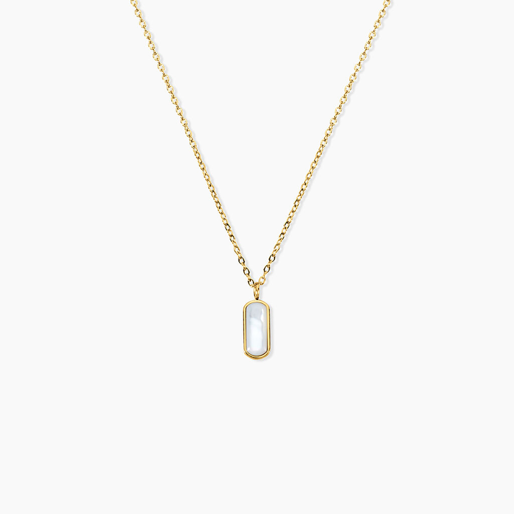 Collier Jazz Acier Jaune Nacre - Colliers fantaisie Femme | Histoire d&rsquo;Or