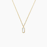 Collier Jazz Acier Jaune Nacre - Colliers fantaisie Femme | Histoire d&rsquo;Or