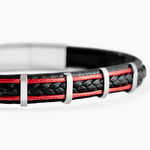 Bracelet Jourdan Kessel Acier Blanc - Bracelets Cuir Homme | Histoire d&rsquo;Or