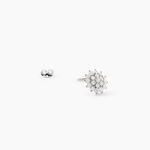Boucles D'Oreilles Puces Saria Argent Blanc Oxyde De Zirconium - Boucles d'oreilles fantaisie Femme | Histoire d&rsquo;Or