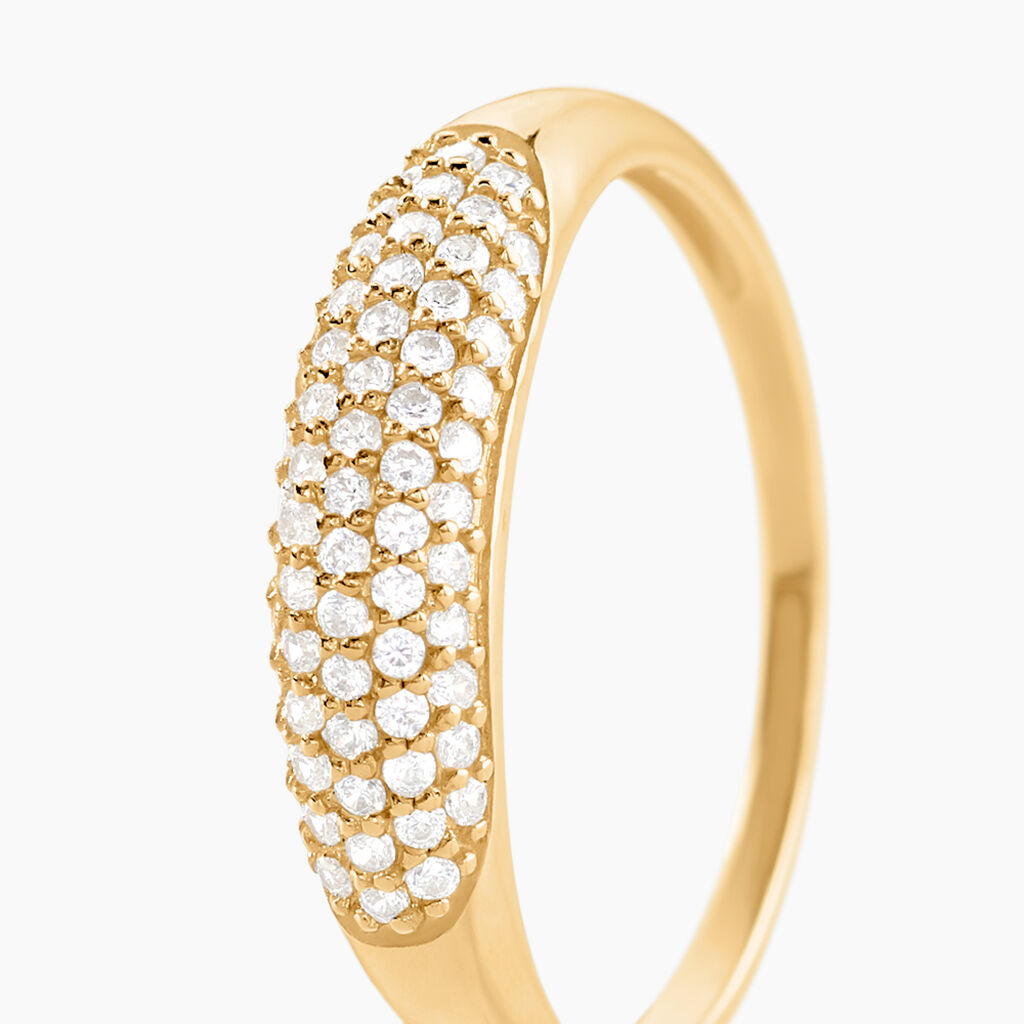 Bague Nadzeija Or Jaune Oxyde De Zirconium - Bagues avec pierre Femme | Histoire d&rsquo;Or