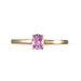 Bague Lily Or Rose Emeraude - Bagues solitaires Femme | Histoire d’Or