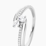 Bague Clarina Or Blanc Oxyde De Zirconium - Bagues avec pierre Femme | Histoire d&rsquo;Or