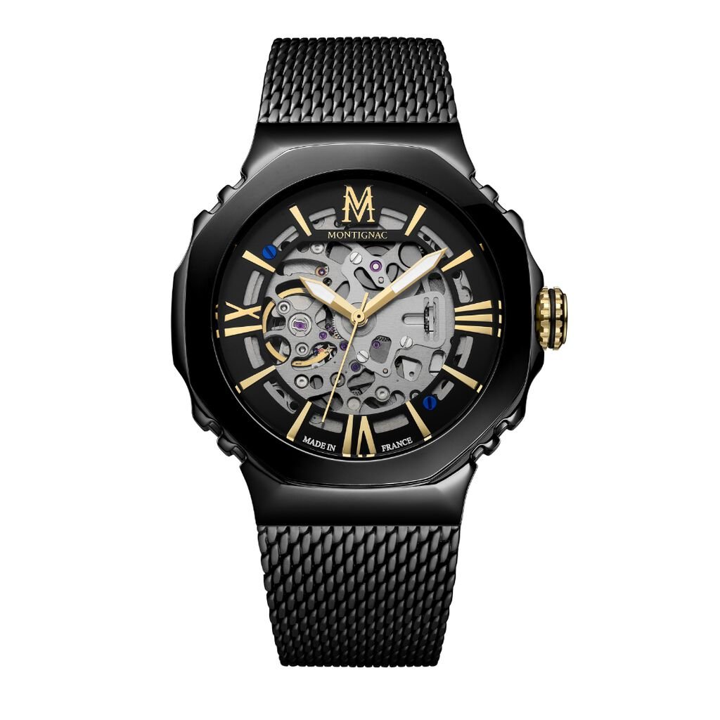 Montre Montignac Octagon Automatique Noir - Montres Homme | Histoire d&rsquo;Or