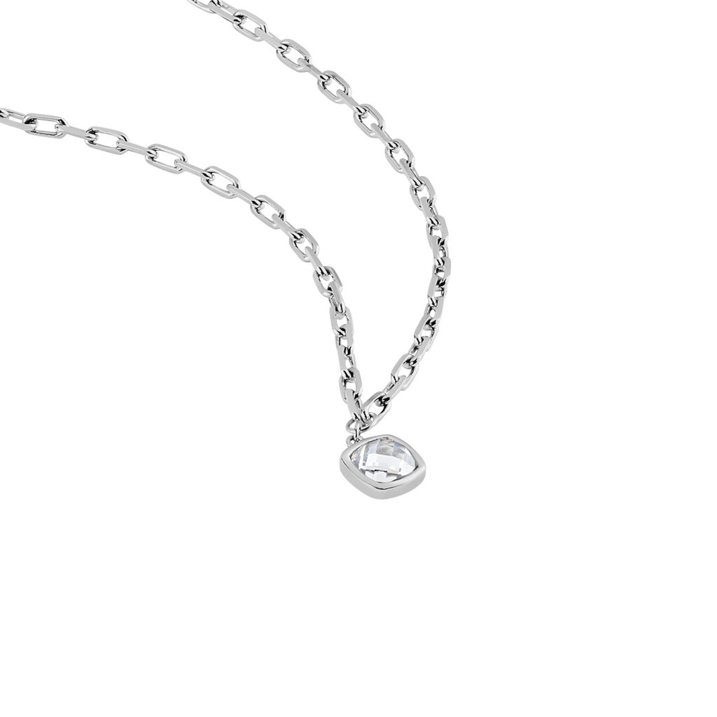 Collier Basch Argent Blanc Oxyde De Zirconium - Colliers Femme | Histoire d’Or
