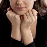 Demi-alliance Eloisa Or Blanc Diamants Synth&eacute;tique - Bijoux Femme | Histoire d&rsquo;Or