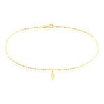 Cha&icirc;ne De Cheville Plume Or Jaune - Cha&icirc;nes de cheville Femme | Histoire d&rsquo;Or