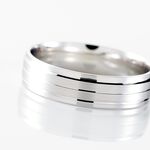 Alliance Basile Ruban Plat Or Blanc - Alliances Unisex | Histoire d&rsquo;Or