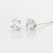Boucles D'oreilles Puces Eddie Or Blanc Oxyde De Zirconium - Clous d'oreilles Femme | Histoire d’Or