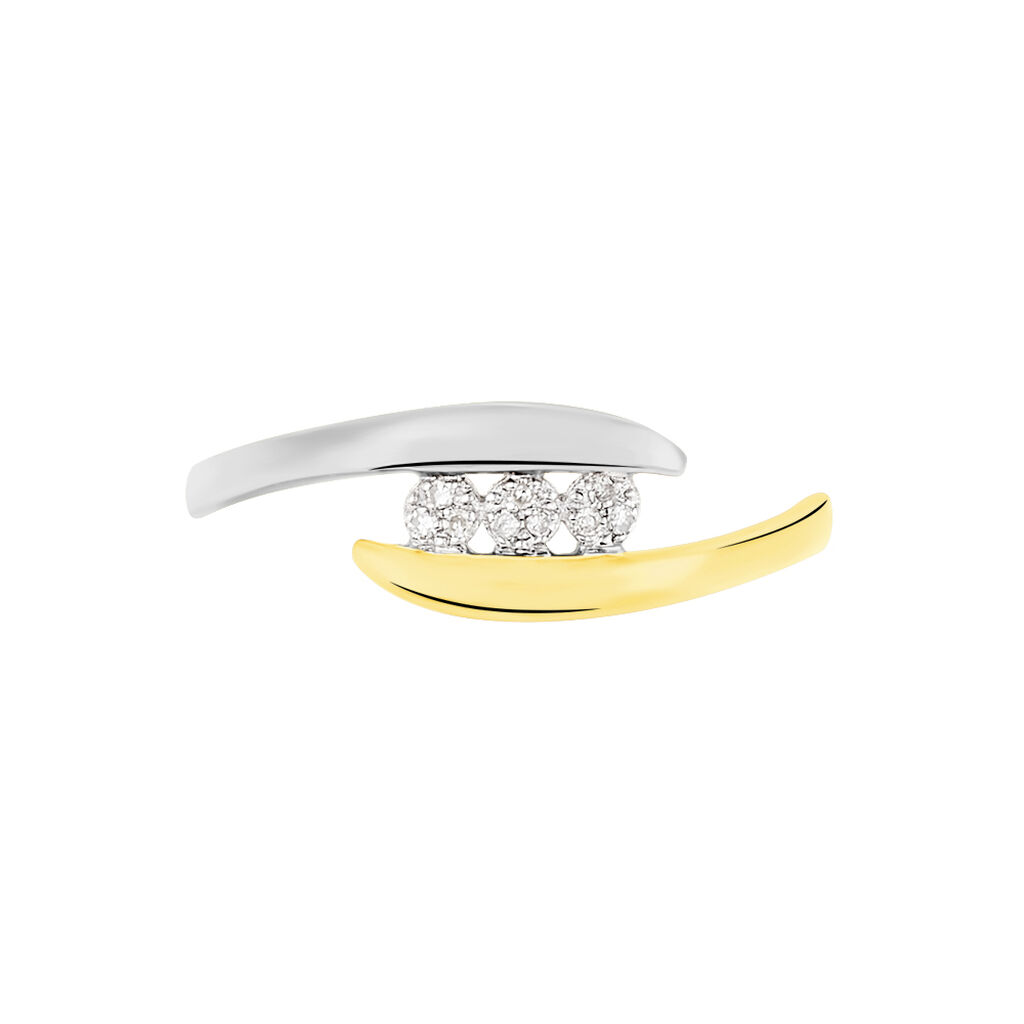 Bague Delphine Or Bicolore Diamant - Bagues avec pierre Femme | Histoire d’Or
