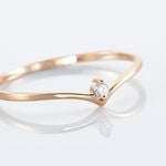 Bague Maye Or Rose Diamant - Bagues solitaires Femme | Histoire d&rsquo;Or