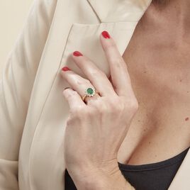 Bague Vladimir Or Jaune Emeraude Et Diamant - Bagues solitaires Femme | Histoire d’Or