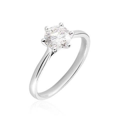 Bague Solitaire Athena Or Blanc Diamant - Bagues solitaires Femme | Histoire d’Or