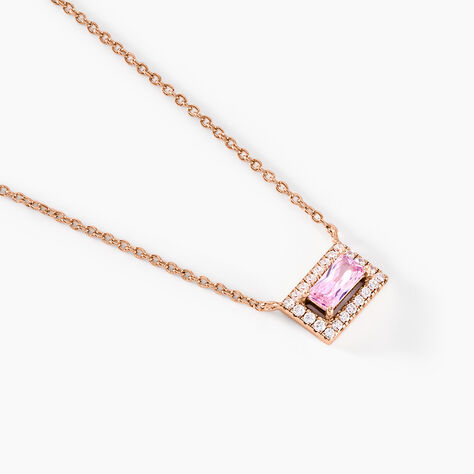 Collier Laurine Argent Rose Oxyde De Zirconium - Colliers fantaisie Femme | Histoire d’Or