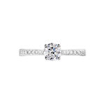 Bague Solitaire Hemera Or Blanc Diamant Synthetique - Bagues solitaires Femme | Histoire d&rsquo;Or
