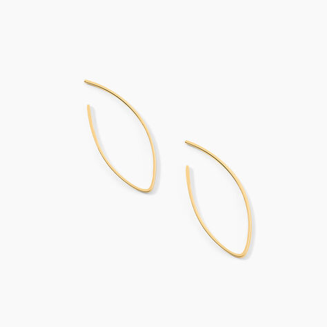 Créoles Helle Amande Or Jaune - Boucles d'oreilles créoles Femme | Histoire d’Or