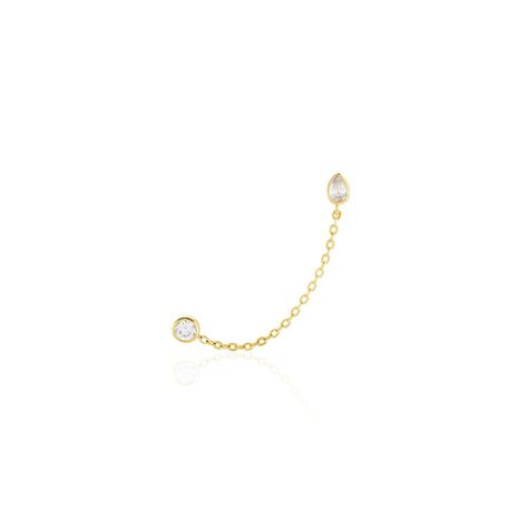 Bijou D'oreille Unitaire Pendante Larus Or Jaune Oxyde De Zirconium - Ear cuffs Femme | Histoire d’Or