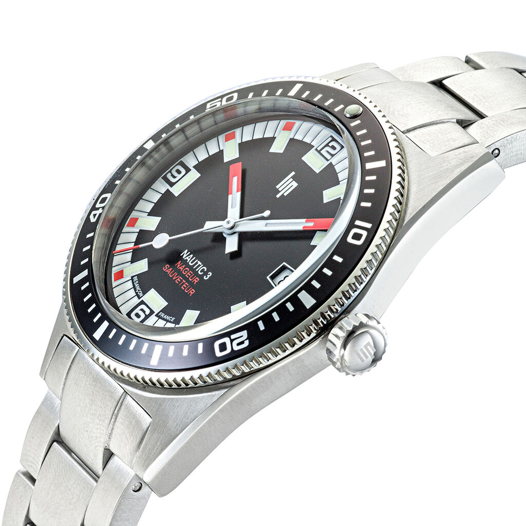 Montre Lip Nautic 3 Noir - Montres Homme | Histoire d’Or