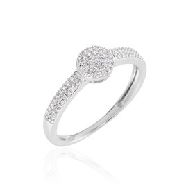 Bague Lisyae Or Blanc Diamants - Bagues avec pierre Femme | Histoire d’Or