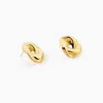 Boucles D'Oreilles Puces Sema Acier Jaune - Boucles d'oreilles fantaisie Femme | Histoire d&rsquo;Or