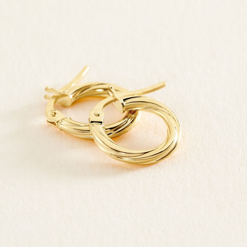 Créoles Youri Or Jaune - Boucles d'oreilles créoles Femme | Histoire d’Or