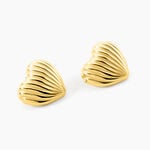 Boucles D'Oreilles Puces Gladis Acier Jaune - Boucles d'oreilles fantaisie Femme | Histoire d&rsquo;Or