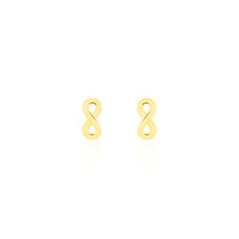 Boucles D'oreilles Puces Annie-francoise Infini Or Jaune - Clous d'oreilles Femme | Histoire d’Or