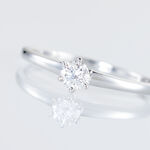 Bague Solitaire Natalia Or Blanc Diamant - Bagues solitaires Femme | Histoire d&rsquo;Or