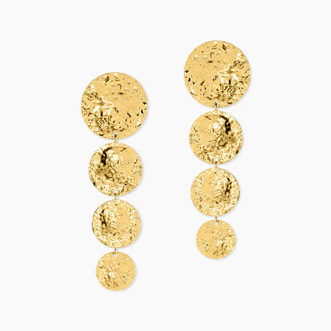 Boucles D'Oreilles Pendantes Amaelle Acier Jaune - Boucles d'oreilles fantaisie Femme | Histoire d&rsquo;Or