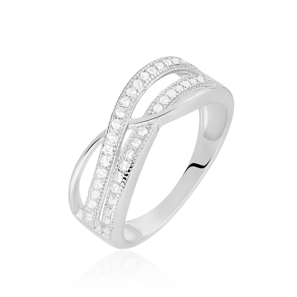 Bague Nauri Argent Blanc Oxyde De Zirconium - Bagues avec pierre Femme | Histoire d’Or