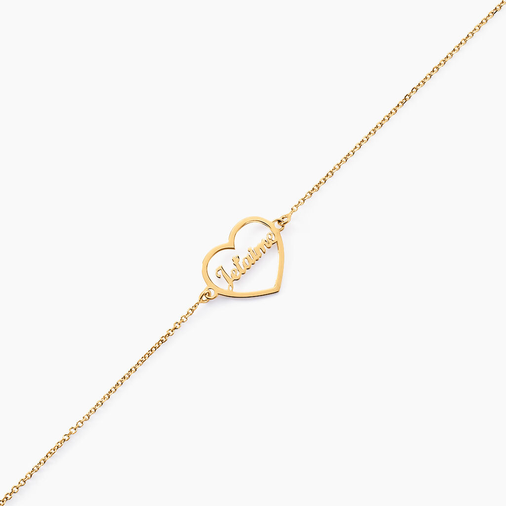 Bracelet Or Jaune Edelatis - Bracelets Coeur Femme | Histoire d’Or