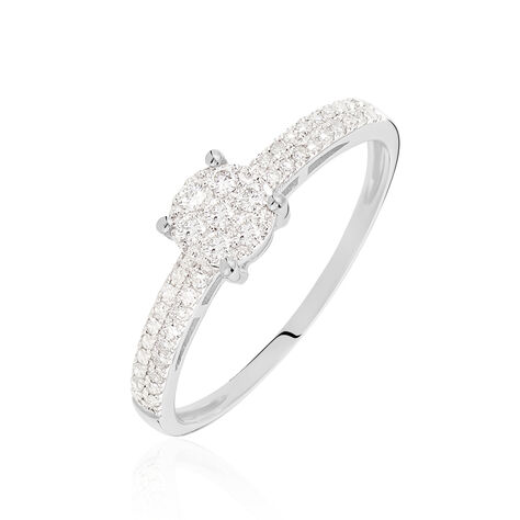 Bague Julia Or Blanc Diamant - Bagues avec pierre Femme | Histoire d’Or