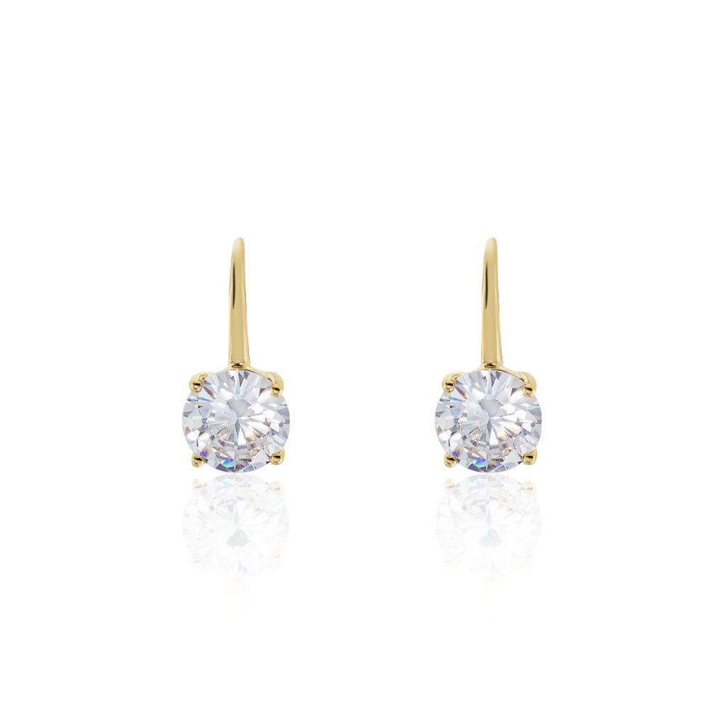 Boucles D'oreilles Pendantes Fippe Oxydes De Zirconium - Boucles d'oreilles fantaisie Femme | Histoire d’Or