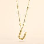 Collier Plaqu&eacute; Or Jaune Lettra - Colliers fantaisie Femme | Histoire d&rsquo;Or