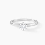 Bague Solitaire Natalia Or Blanc Diamant Synthetique - Bagues solitaires Femme | Histoire d&rsquo;Or