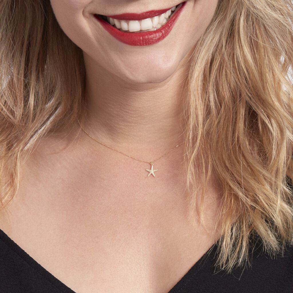 Collier Or Jaune Aenor Motif Etoile De Mer - Colliers Femme | Histoire d’Or
